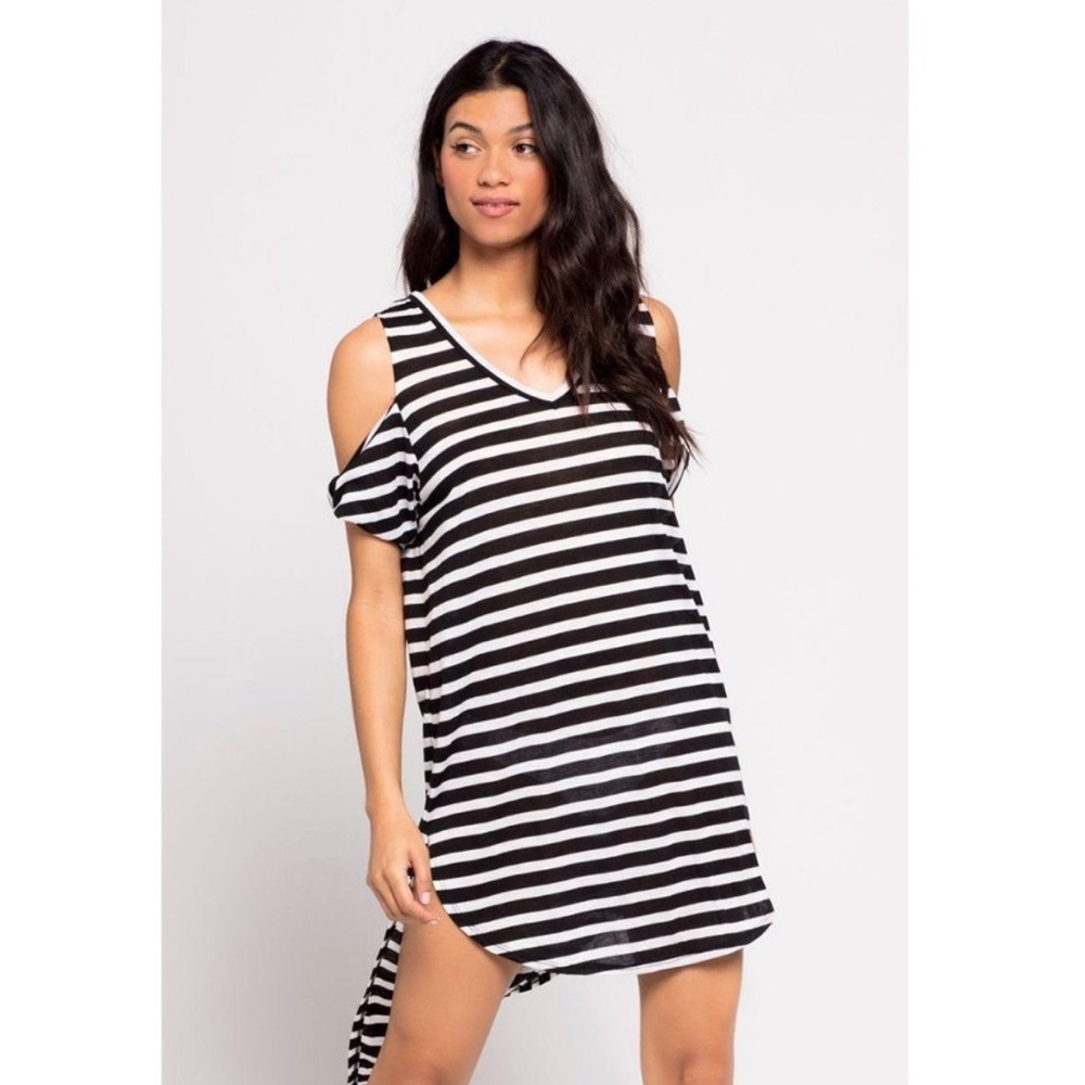 L Space women’s May’s Domino Stripe cover-up, XS/S